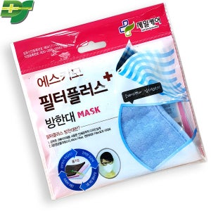 에스키모 필터플러스 방한대 면마스크 30개 (블루)