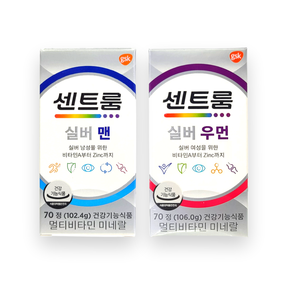 센트룸실버 포우먼+실버포맨 멀티 비타민 미네랄(각 70정)