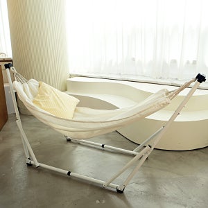 클레어마망 심플 마크라메 캔버스 해먹 천 단품 (화이트/옐로우/핑크)