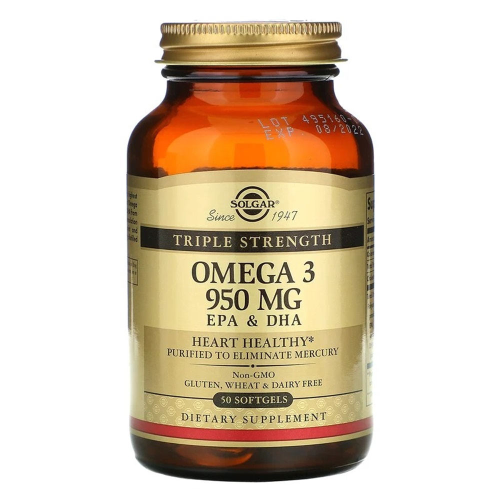 솔가 <b>오메가3 950 mg</b> EPA &amp; DHA Triple Strength 50정