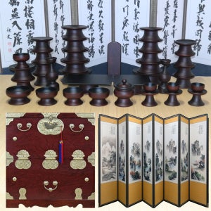 남원제기 스리칠(접칠)37p 함 병풍8폭 묶음
