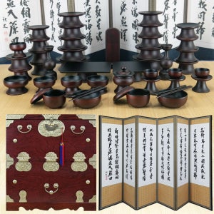 남원제기 스리칠(접칠)47p 함 병풍6폭 묶음