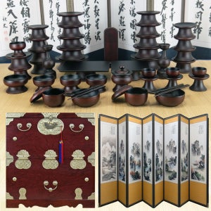 남원제기 스리칠(접칠)47p 함 병풍8폭 묶음
