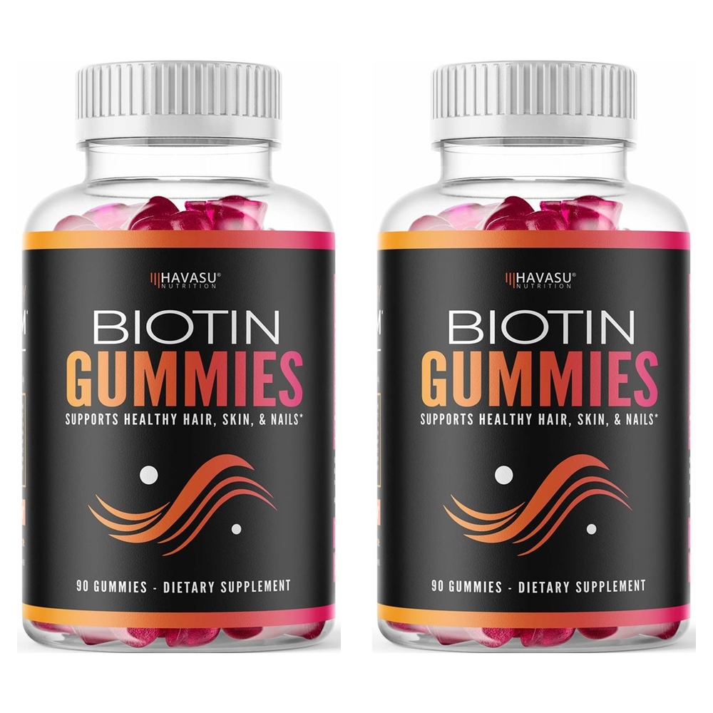 Havasu Nutrition 하바수뉴트리션 <b>비오틴</b> 구미 5000mcg 90정 2팩