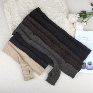 핸드 워머 니트 골지 암워머 꽈배기 겨울 팔토시 남여공용 여성 롱 장갑 캔디플래닛