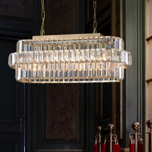 크리스탈조명 오로라 타원 펜던트 ( 3등 / 4등 )