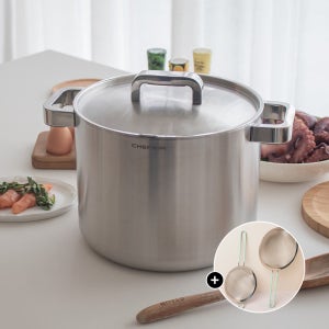 쉐프윈 통5중 인덕션 스텐 곰솥냄비 대형 대용량 큰 곰탕냄비 육수통 24cm