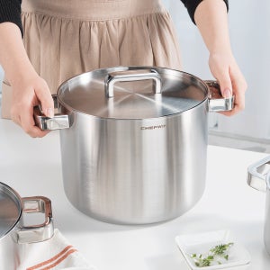 쉐프윈 통5중 인덕션 스텐 곰솥냄비 대형 대용량 큰 곰탕냄비 육수통 24cm