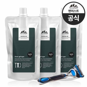 트러블 안나는 맨허스트 쉐이빙폼 면도크림 쉐이빙젤 면도젤 리필 250g×3개