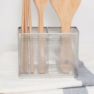 스토피아 올 스텐304 물빠짐 수저정리함 수저꽂이 조리도구 프라임 펀칭 수저통(2칸)