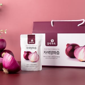 몸애쏙쏙 자색 양파즙 국내산 무농약 100mL 30포 부모님 붉은양파 건강즙 선물
