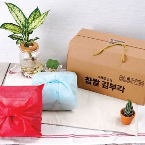 김부자푸드 찹쌀꽃김부각 선물세트 (색지포장 110g x2) 고급선물 답례용선물