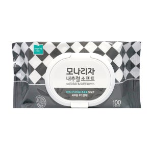 모나리자 내추럴 소프트 물티슈 캡형 100매 1개