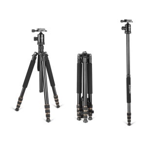 캐논 EOS R5 호환 트래블러 볼헤드 Z668 휴대용 4단 헤드분리 삼각대 최대 지지하중 16KG 모노포드