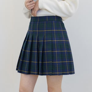 빅사이즈 26-38인치 잉글 체크 테니스 밴딩 스커트