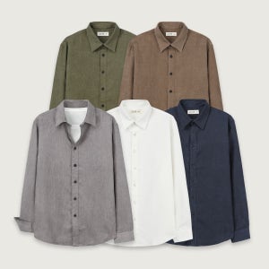 남녀공용 골덴 셔츠 남방 95-130 빅사이즈 남자 여자 남방 5컬러