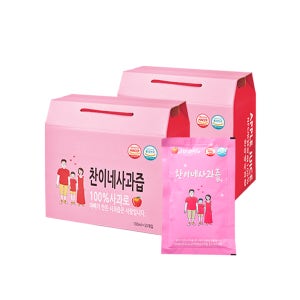 찬이네과수원 국내산 사과즙 100ml 100포 첨가물제로 착즙주스 사과100프로