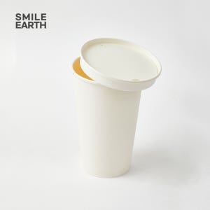 스마일어스 코팅 종이컵 리드 세트 500개 무지 일회용 10 온즈 온스 oz