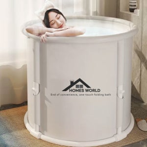 홈스월드 원터치 접이식 이동식 반신욕조 나만의 안심 사우나 1인용 간이 욕조