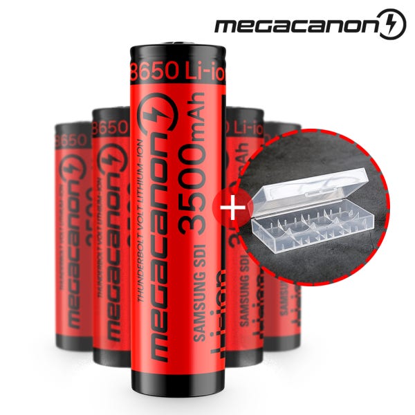 메가캐논 삼성 18650배터리 충전지 리튬이온 3500mAh 충전용 건전지(제조26년6월)