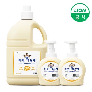 아이깨끗해 핸드워시 순 4.5L 1개+공용기 2개 대용량 용기형 리필