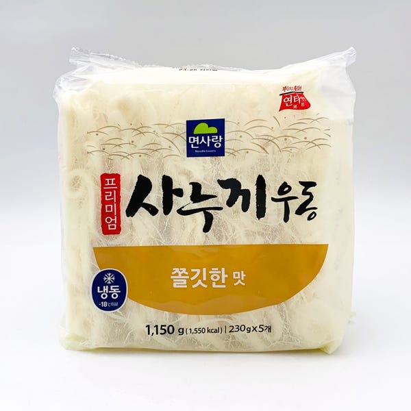 +면사랑 프리미엄 사누끼우동 쫄깃한맛 1.15kg (230g x 5개) 냉동우동면 우동사리