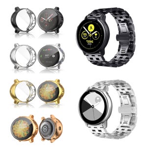 삼성 갤럭시워치 액티브2 40mm 44mm 풀커버케이스+ 메탈시계줄 스트랩 밴드