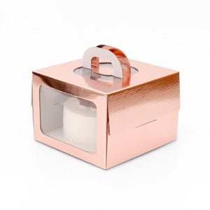 사각 창문 케이크 박스 2호_로즈골드(170mm(h)) 5개 상자 선물 포장 투명 무지 1 2 3 4호 떡 파이 케익 답례품 디저트