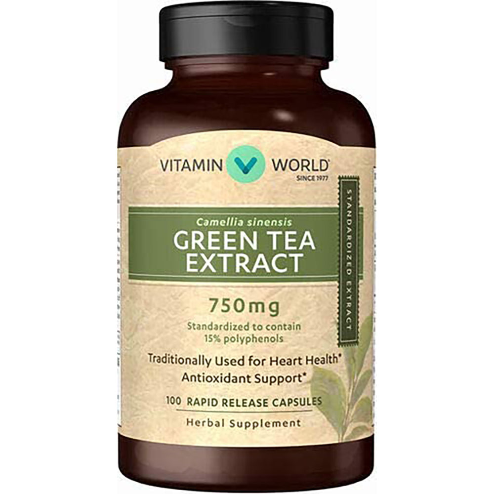 비타민월드 녹차 추출 Green Tea Extract 750 mg 100캡슐 x 1통