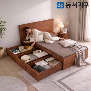 동서가구 힐튼 럭셔리 황토 흙침대 온열 침대 와이드헤드 수납형 S DF642740