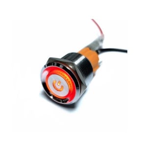 LB19B-P10Z-E 19파이 전원마크 LED LOCK 타입 방수메탈스위치 9V-24V