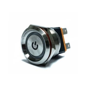 LB22C-P20Z-E 22파이 전원마크 LED 3색 LOCK타입 방수메탈스위치 15A