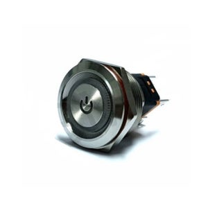 LB25C-P20Z-E 25파이 전원마크 3색 LED LOCK타입 방수메탈스위치 15A