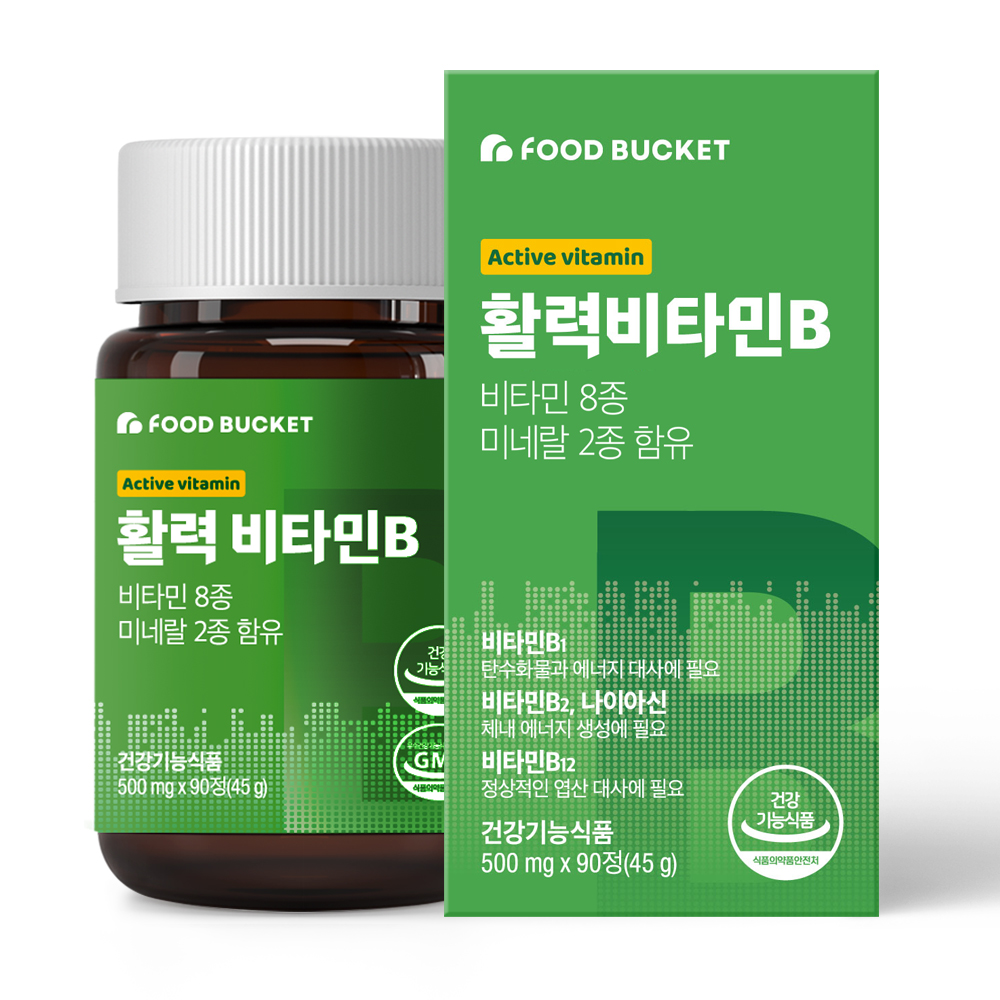푸드버킷 비오틴 활력 <b>비타민B</b> 90정, 1개