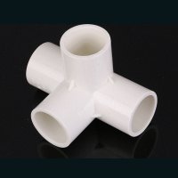 PVC 파이프 DIY 제작 4구 연결 커넥터 -25mm 화이트