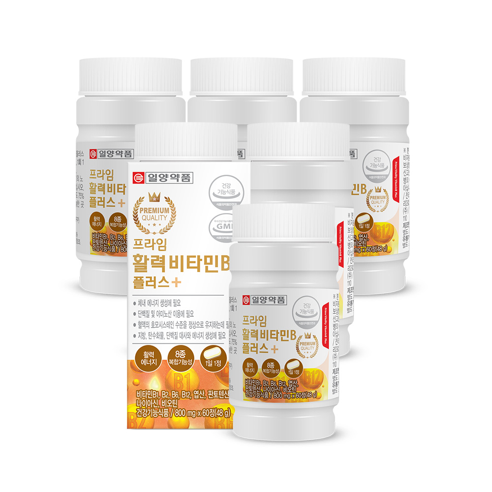 <b>일양약품</b> 프라임 활력 비타민B 플러스 60정 6박스(12개월분)