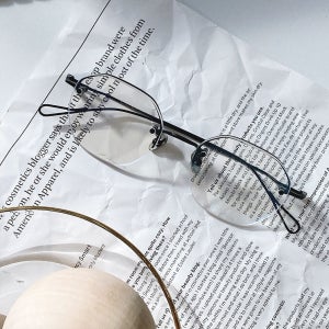 로렌스폴 범피 BUMPY C01 블랙 베타티타늄 반무테 다각형 안경테