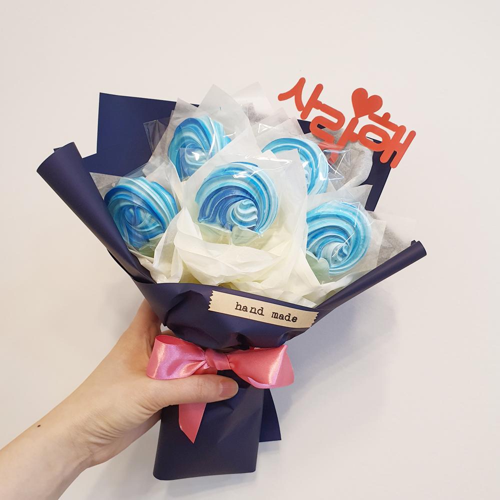 로즈 머랭쿠키 미니꽃다발, 꽃머랭