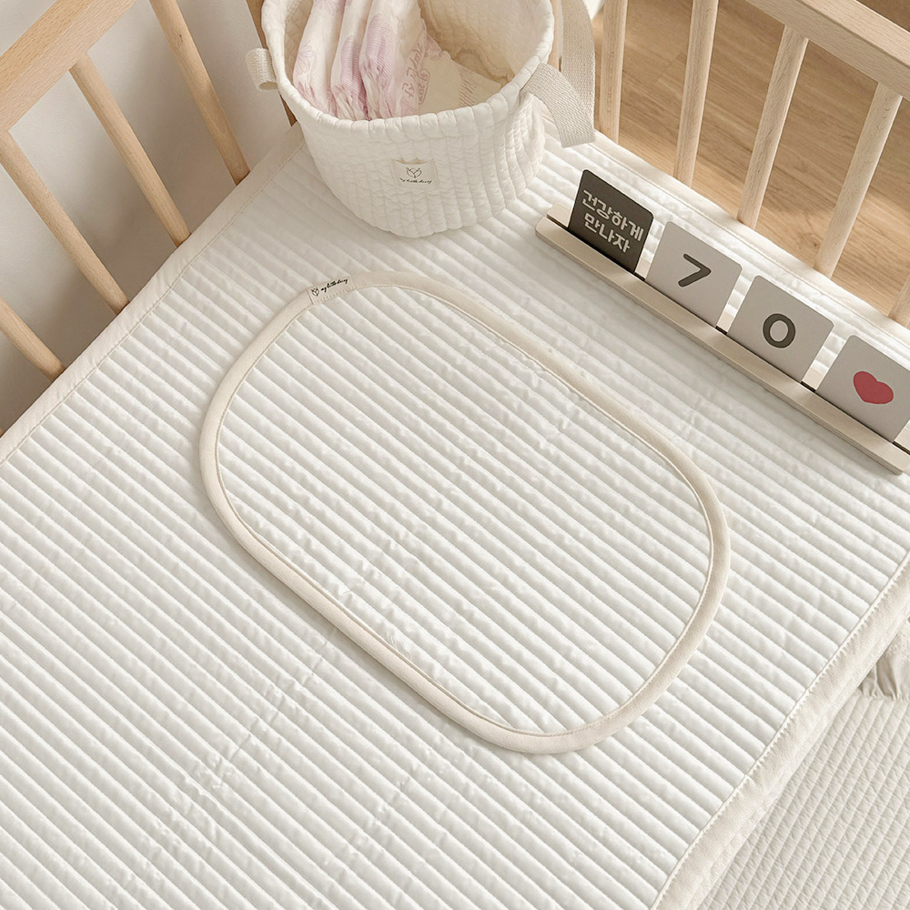 마이리틀데이지 아기 신생아 베개패드 땀패드 유아침패드 누빔 아이보리