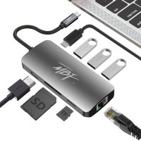 C타입 멀티허브 8IN1 USB 3.1 HDMI 미러링 노트북 맥북 젠더 썬더볼트 포트확장