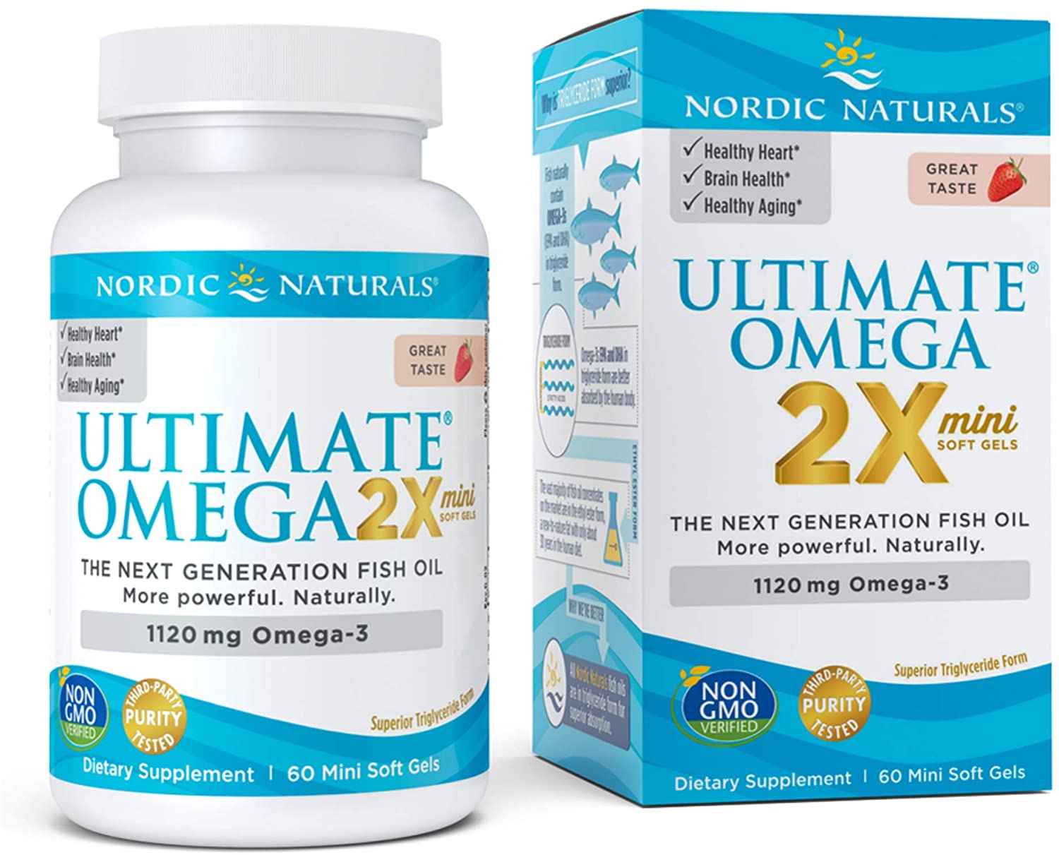 <b>오메가</b>Nordic Naturals Ultimate Omega <b>2X</b> Mini, 30 S