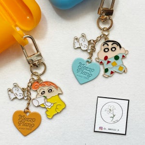 [메이릴리 제작] 짱구 짱아 키링 우정 커플 어에팟키링 에어팟2 버즈 자동차키홀더