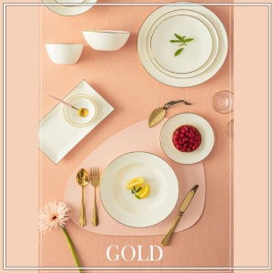 [한국도자기]골드 원형6인그릇세트30P/혼수준비 전자렌지가능