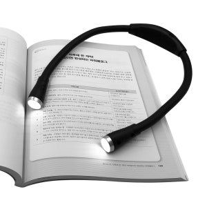 충전식 독서등 LED 북라이트 휴대용 넥밴드형 블랙