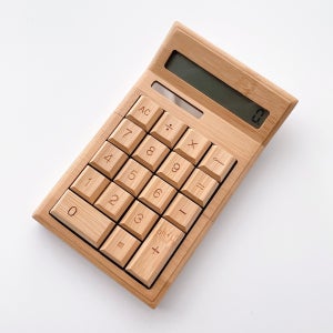 대나무 계산기 우드 태양광 아날로그 계산기