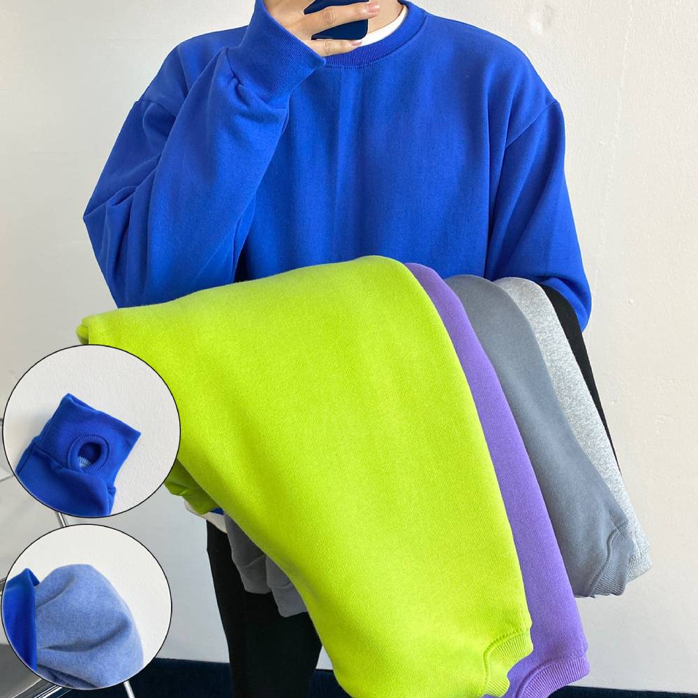 기모맨투맨 파란색맨투맨