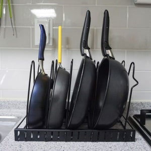 후라이팬거치대 프라이팬정리대 냄비 정리대 뚜껑정리 주방 씽크대정리