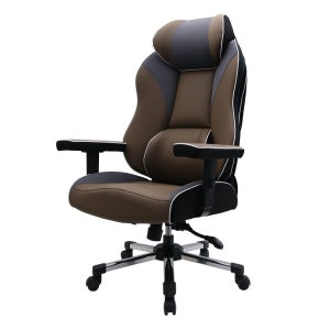 로엠가구 랩터체어레더-브라운-M 게이밍 침대형 국산 학생 중역 사무용 컴퓨터 pc방 의자