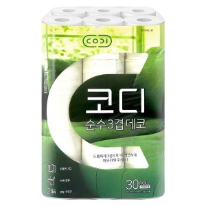 코디 순수 3겹 데코 30M 30롤
