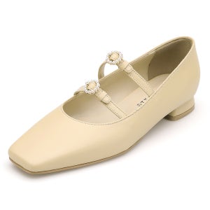 아멜리에 Chiara 여성 양가죽 트윈스트랩 진주 로퍼 AM211002